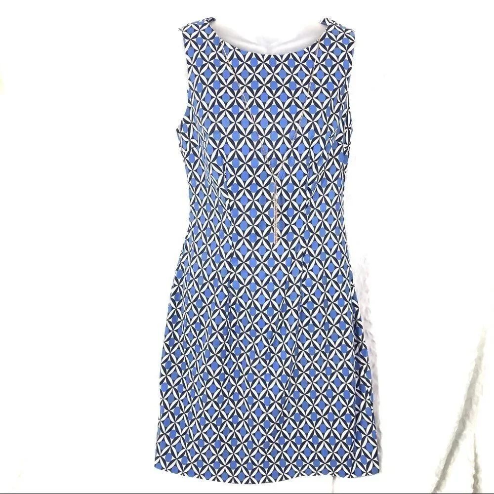 AB Studio dress geometric print shift necklace 2
